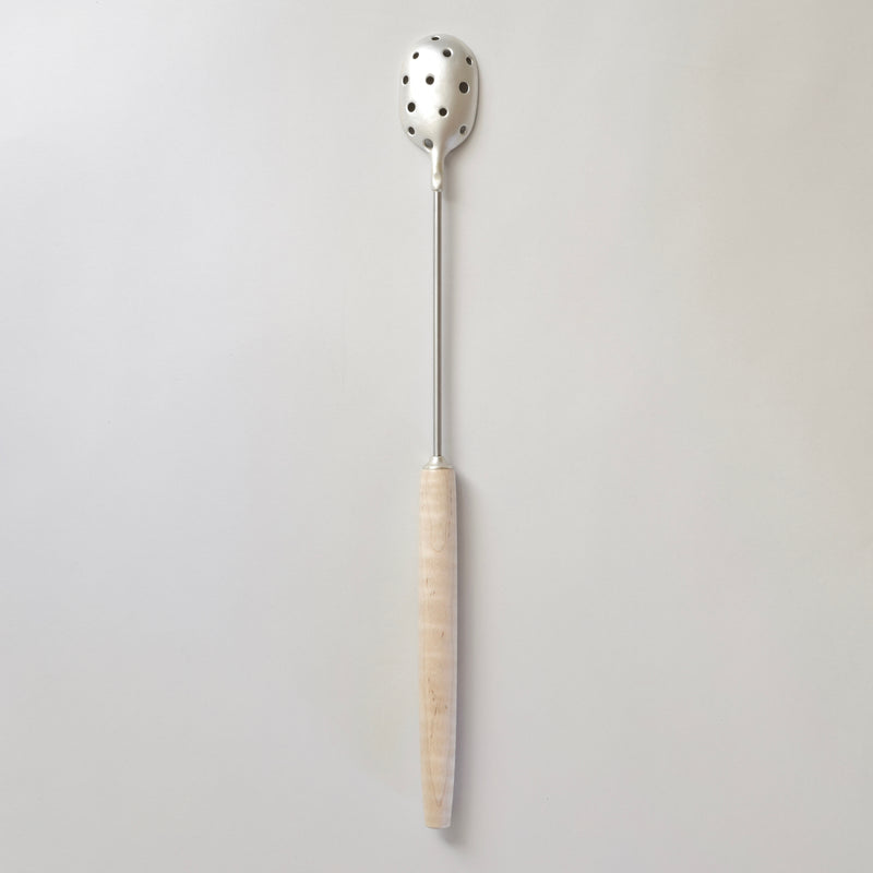 Cast Silver Spoon with Maple Handle. One-of-a kind and available at Ninos Studio. 