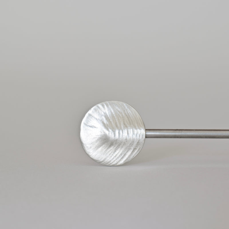 Cocktail Stirrer in cast silver, stainless silver, and turned maple. Available at Ninos Studio. 