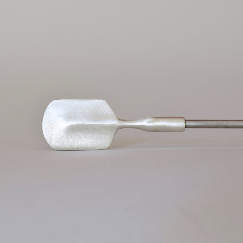 Cocktail Stirrer in cast silver, stainless silver, and turned maple. Available at Ninos Studio. 