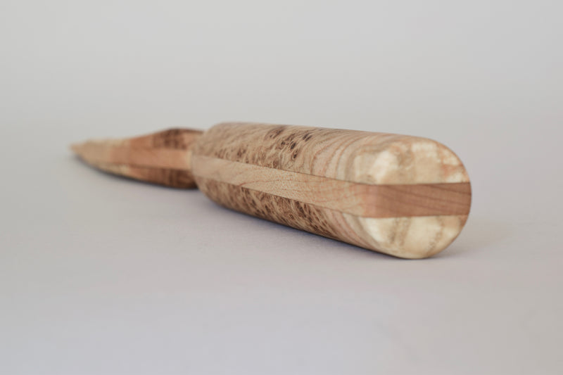 Elm Burl & Maple Cheese Knife