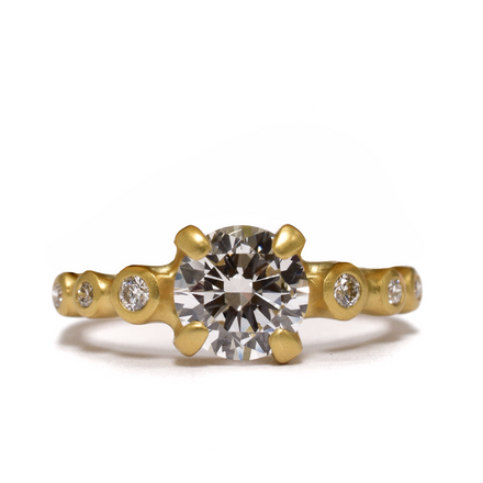 Prong Set with Symmetrical Diamonds