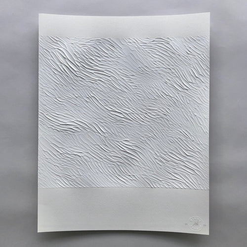 White textured art study on paper by Ninos Studio