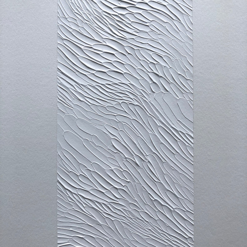 White textured art study on paper by Ninos Studio