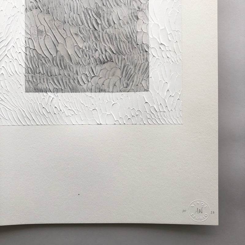 Textured art study on paper by Ninos Studio