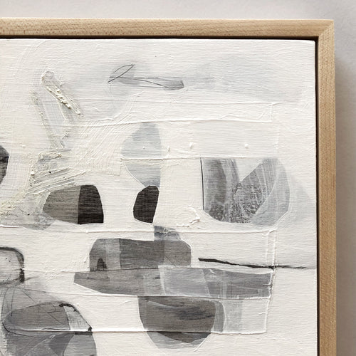 Detail. Mixed media abstract painting by Ashleigh Ninos of Ninos Studio. 