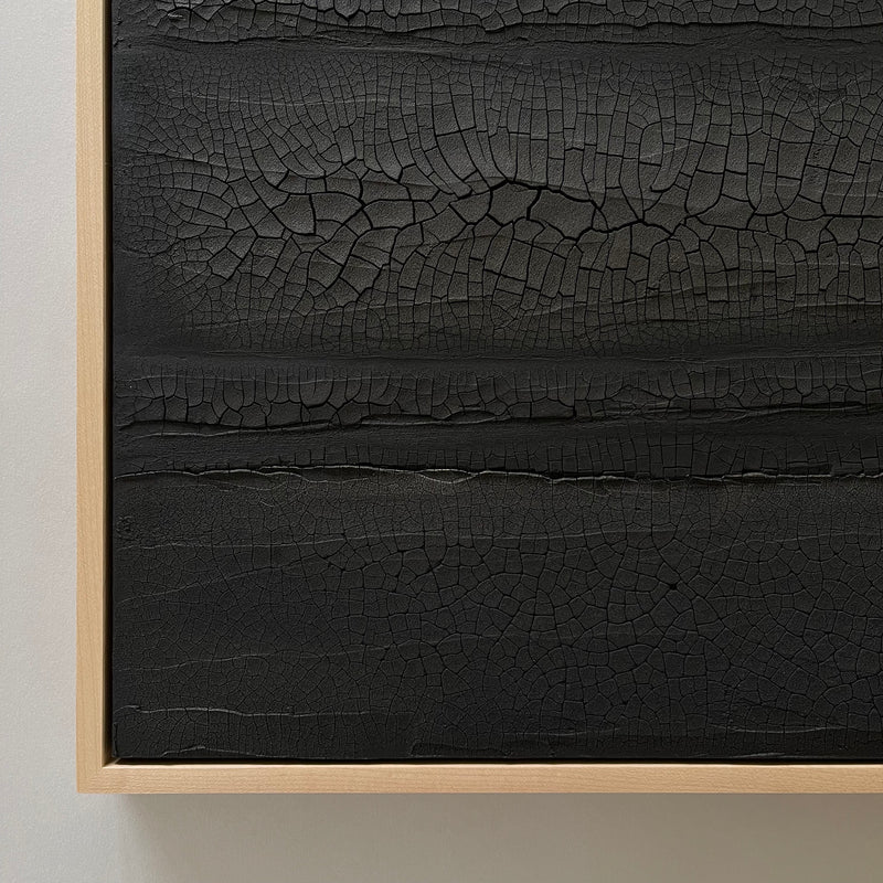 Ninos Studio - Black Textural Groundwork Series Painting