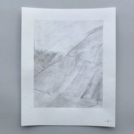 Ninos Studio, Black & White Monochromatic Textured Abstract Art, Study on Paper.