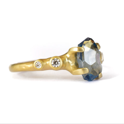 Montana Sapphire Rough Luxe Ring
