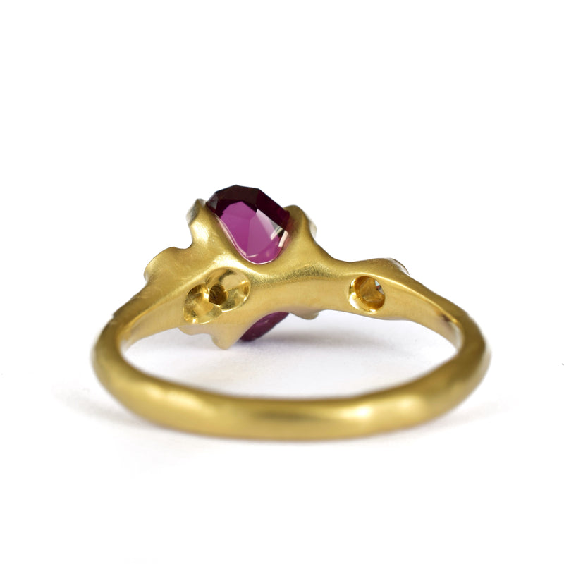 Rhodolite Rough Luxe Ring