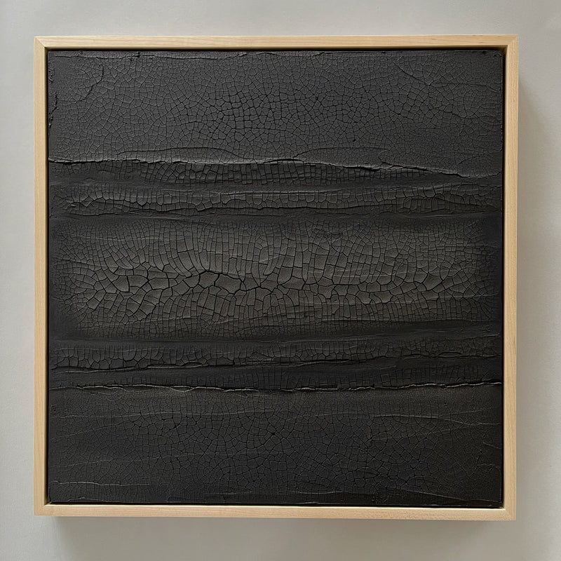 Ninos Studio - Black Textural Groundwork Series Painting