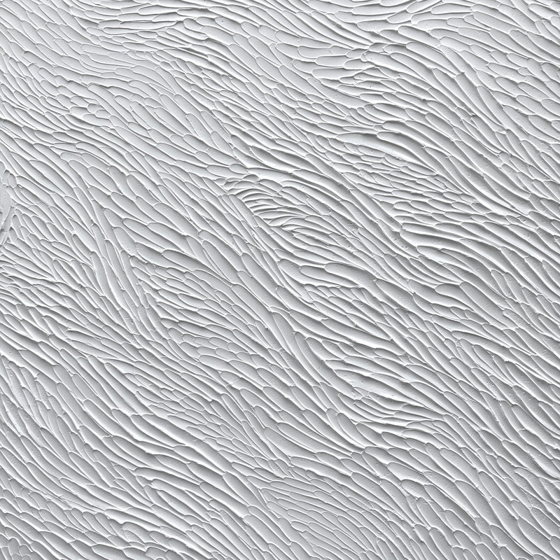 White on White Textural Painting by Ninos Studio