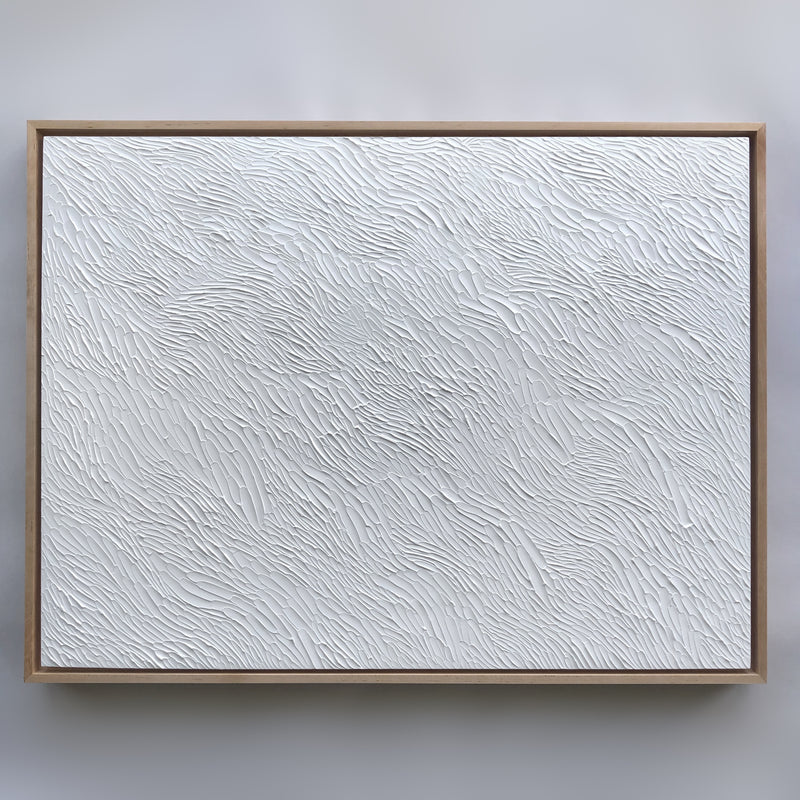 White on White Textural Painting by Ninos Studio