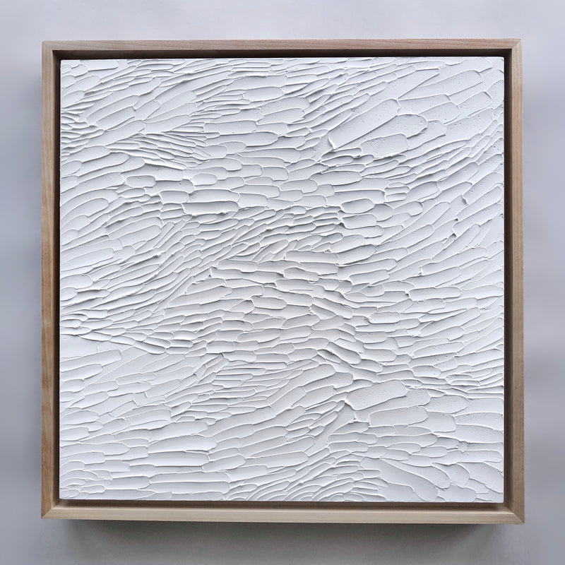 White on White Textural Painting by Ninos Studio