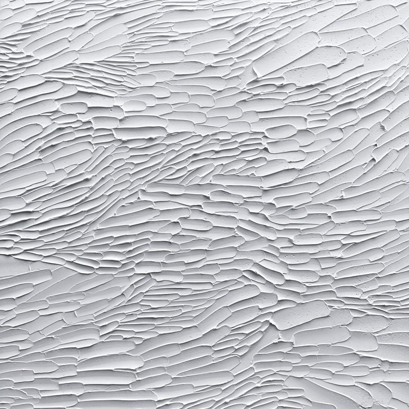 White on White Textural Painting by Ninos Studio