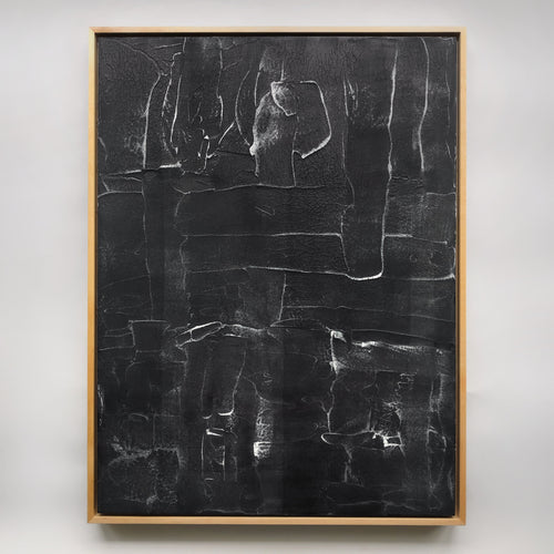 Black and White Abstract Textural Art by Ninos Studio