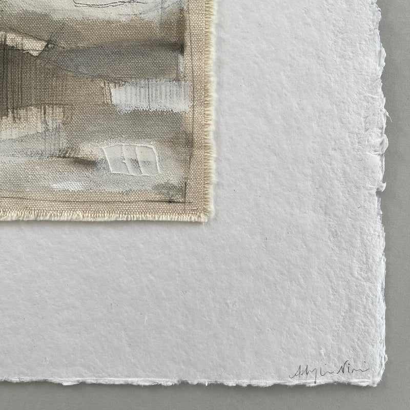 Textured abstract Mini Painting on Raw Canvas by Ninos Studio