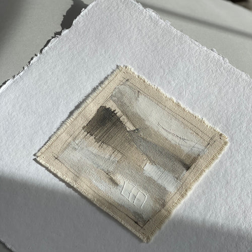 Textured abstract Mini Painting on Raw Canvas by Ninos Studio