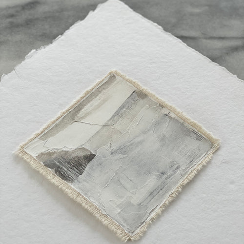 Textured abstract Mini Painting on Raw Canvas by Ninos Studio