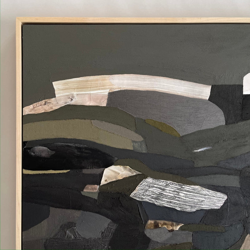 Aerial 33, Textured Mixed Media Large Scale Painting - Copyright 2022 Ninos Studio