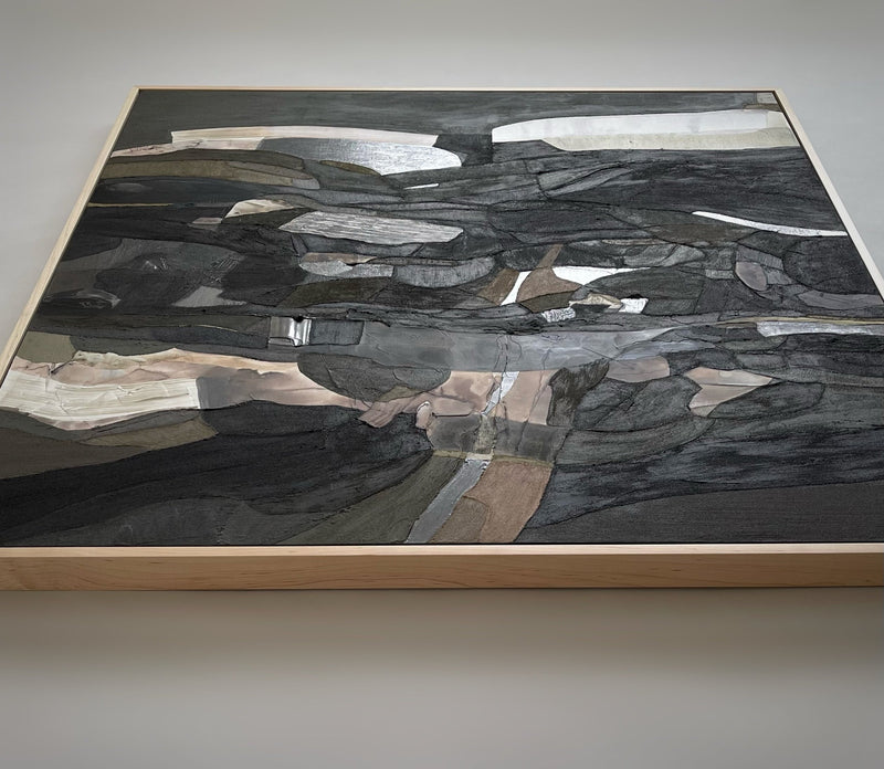 Aerial 33, Textured Mixed Media Large Scale Painting - Copyright 2022 Ninos Studio