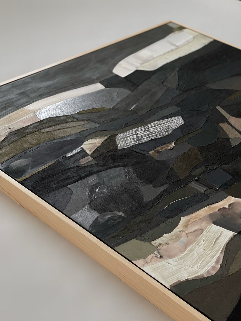 Aerial 33, Textured Mixed Media Large Scale Painting - Copyright 2022 Ninos Studio