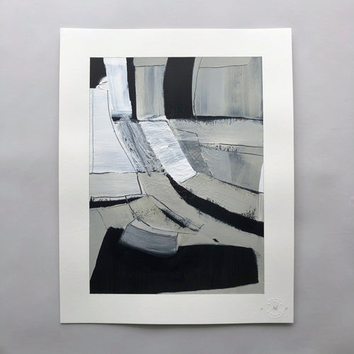 Textural abstract neutral art study, 11x14 inches, available at Ninos Studio.