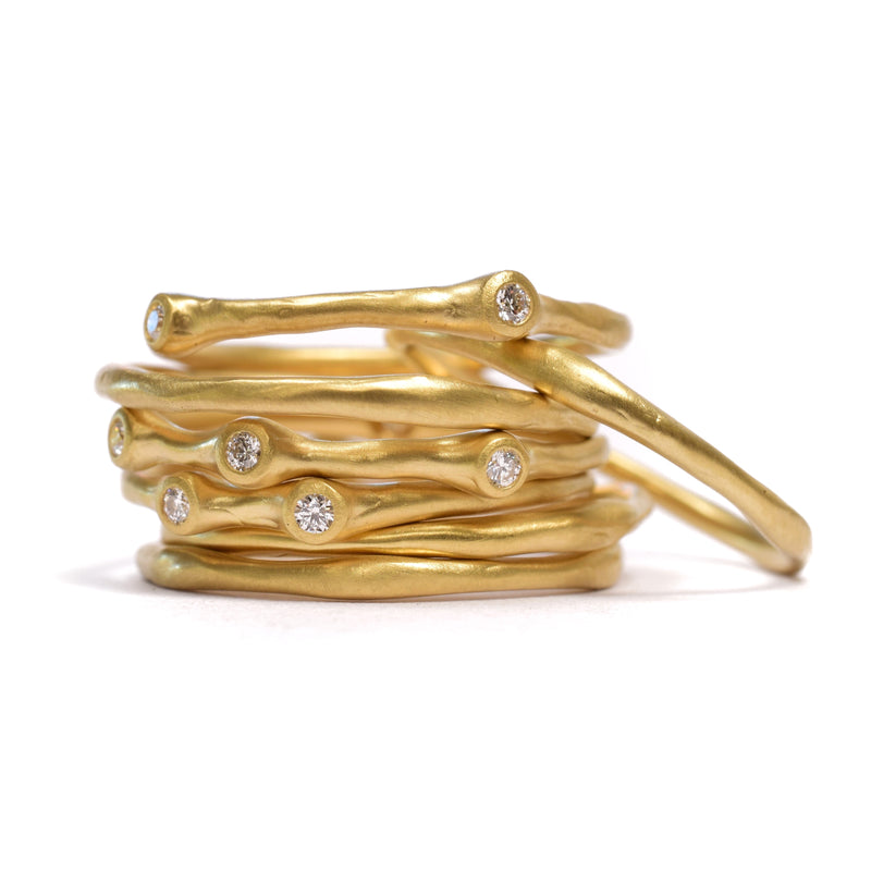 Single Petite Stacking Ring (With Diamonds)