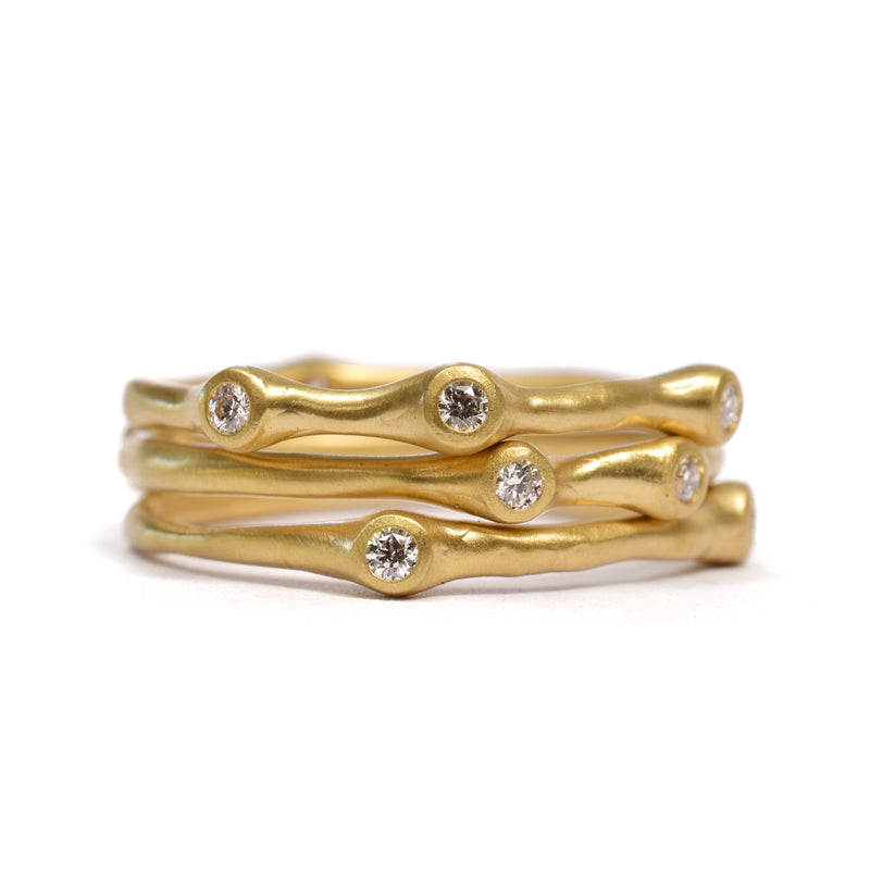 Single Petite Stacking Ring (With Diamonds)