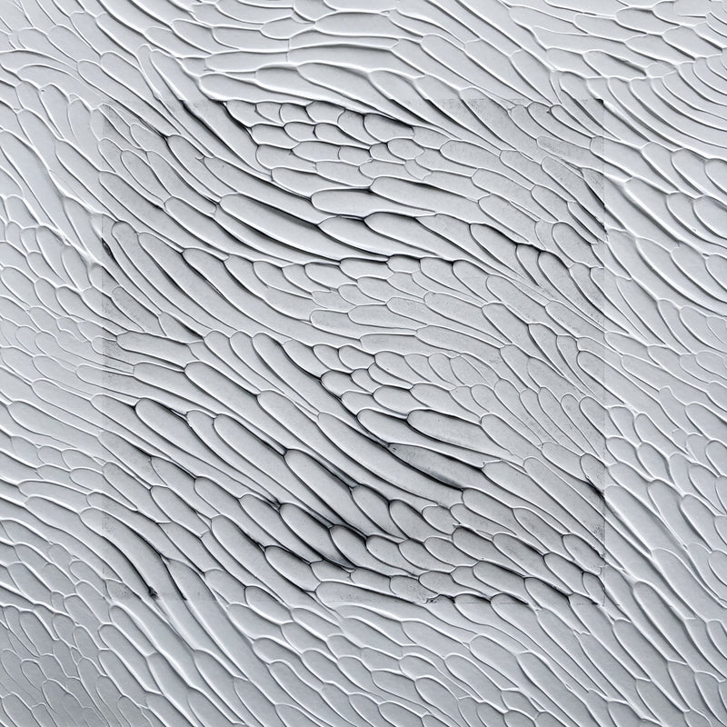 Textural Monochromatic Art Study on Paper by Ninos Studio