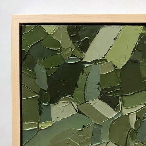 Aerial 3. Textural Mixed Media Painting on Panel in a Maple Frame. Ninos Studio. 