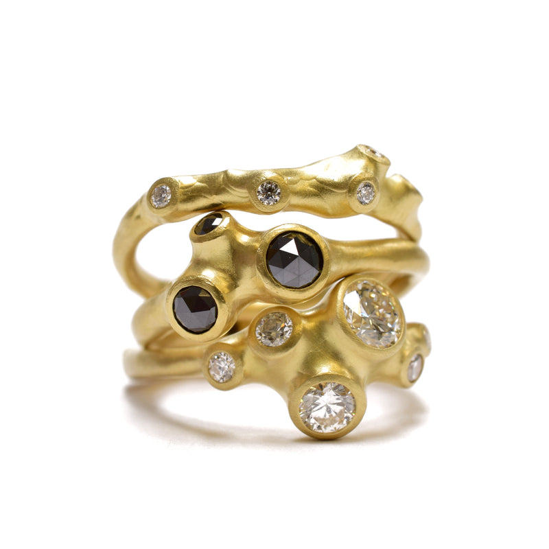 Black Diamond Barnacle Ring