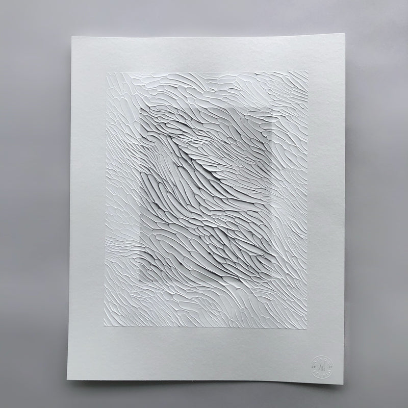 Textured Abstract Art Study on Paper by Ninos Studio.