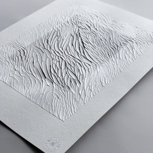 Textured Abstract Art Study on Paper by Ninos Studio.