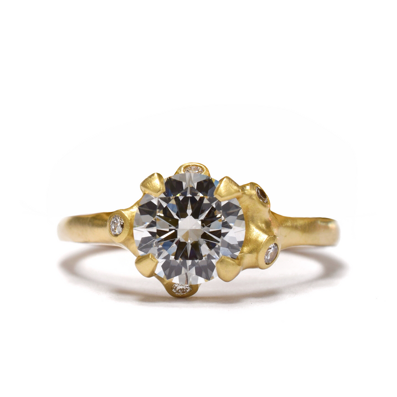 Ninos Studio Bespoke Engagement Rings - Prong Set with Organic Clusters