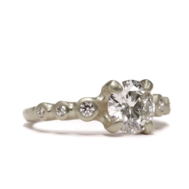 Prong Set with Symmetrical Diamonds