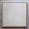 White Textured Abstract Painting in maple frame by Ashleigh Ninos of Ninos Studio. 24x24 inches.