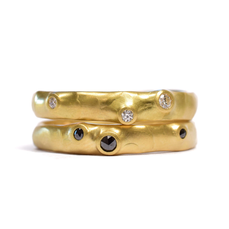 Organic Ring Bands by Johnny Ninos. Available at Ninos Studio.