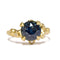Blue Sapphire Ring prong set in 18k gold. Available at Ninos Studio. 